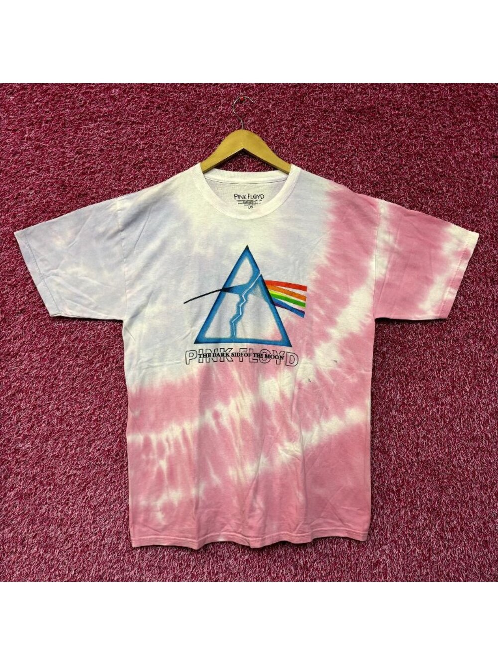 Pink Floyd The Dark Side of The Moon Classic Rock Tie Dye L